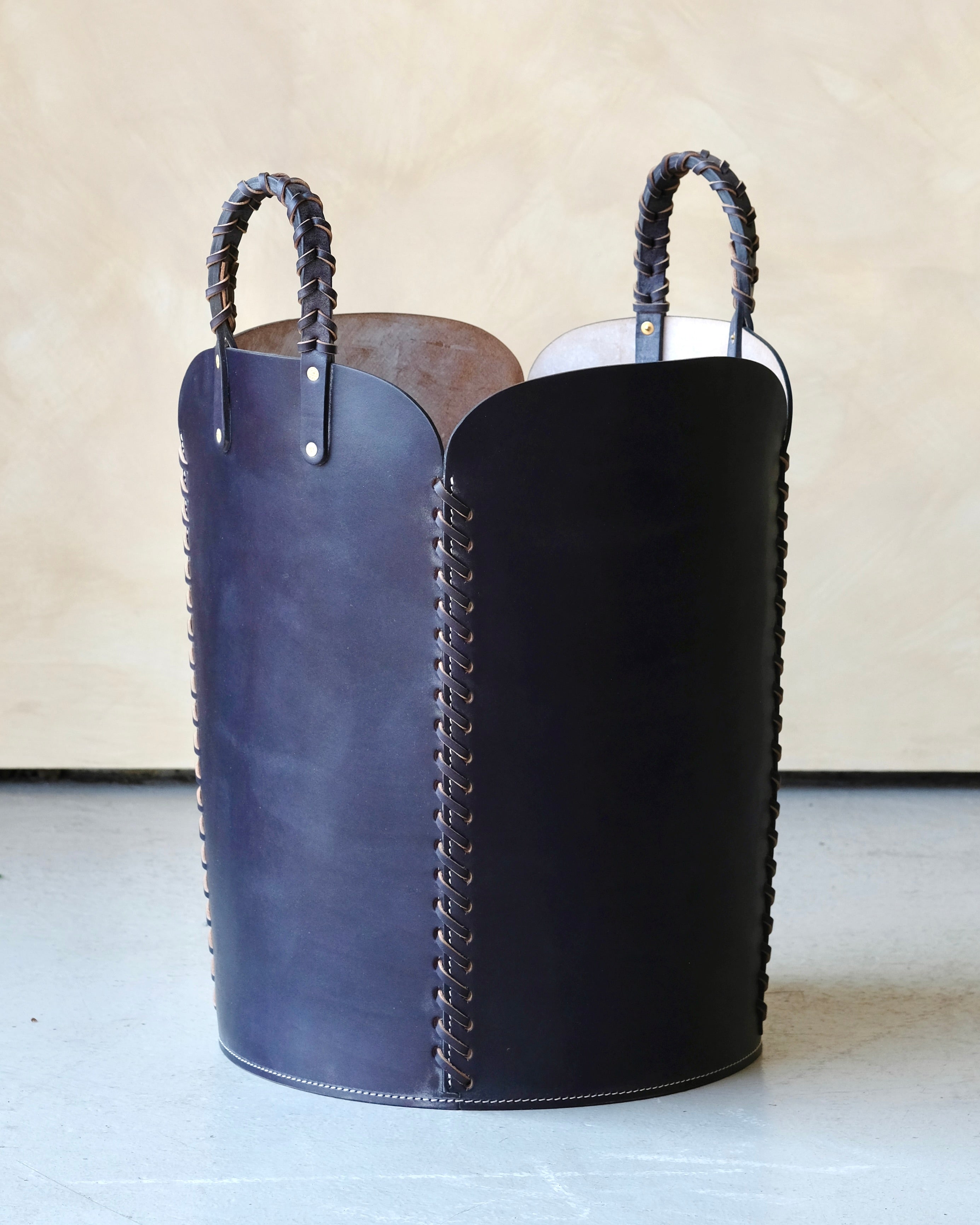 Quarto Leather Utility Basket